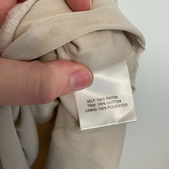 NEW NWT JANE AND DELANCEY Taupe Gray ish Crochet Eyelet Sleeveless Shift Dress - Picture 9 of 13